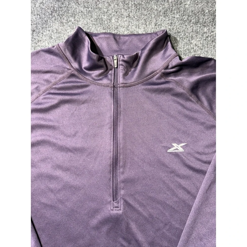 GSX Gander Mountain Mens Purple Quarter Zip Pullover Performance Shirt Large